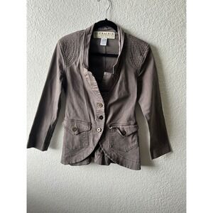Prairie Underground Collar Button Front Jacket Womens XS Made in USA‎ Old Money